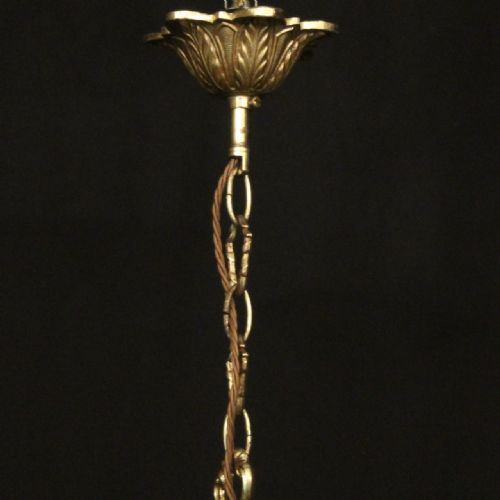 FRENCH GILDED BRASS 10 LIGHT CHANDELIER - ADDITIONAL PHOTO 9
