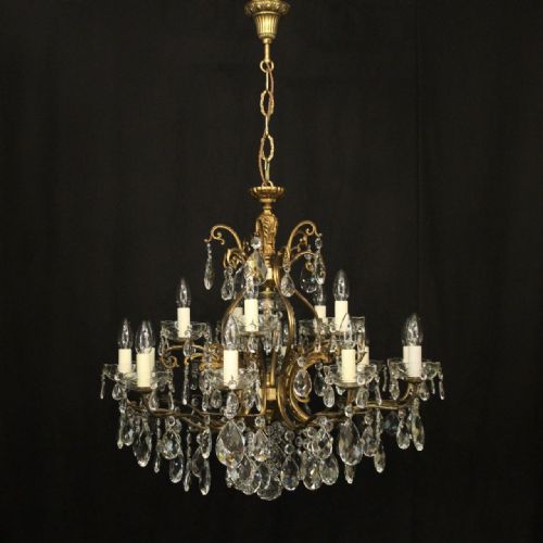 ITALIAN GILDED CRYSTAL 16 LIGHT BIRDCAGE ANTIQUE CHANDELIER - ADDITIONAL PHOTO 8