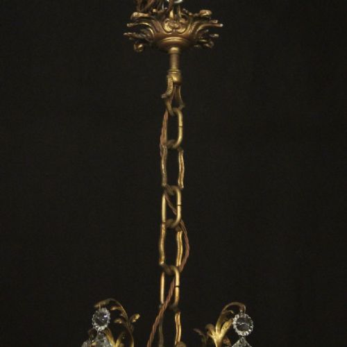 FRENCH BRONZE CRYSTAL 12 LIGHT ANTIQUE CHANDELIER - ADDITIONAL PHOTO 9