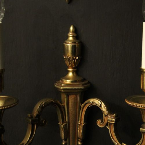 FRENCH SET OF 4 GILDED ANTIQUE WALL LIGHTS - ADDITIONAL PHOTO 1
