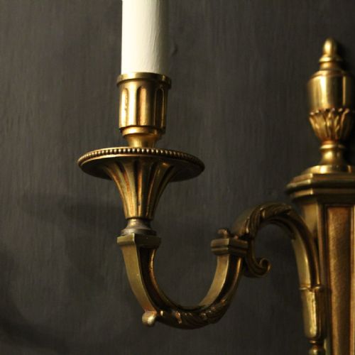 FRENCH SET OF 4 GILDED ANTIQUE WALL LIGHTS - ADDITIONAL PHOTO 6