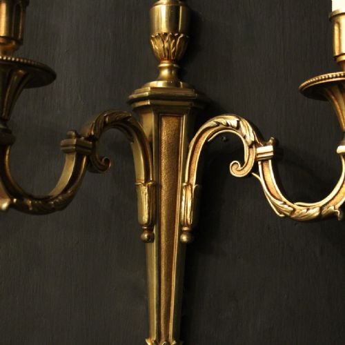 FRENCH SET OF 4 GILDED ANTIQUE WALL LIGHTS - ADDITIONAL PHOTO 7