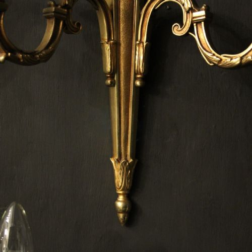 FRENCH SET OF 4 GILDED ANTIQUE WALL LIGHTS - ADDITIONAL PHOTO 8