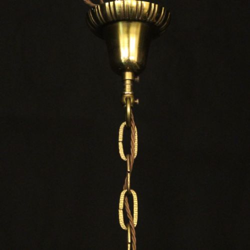 FRENCH GILDED BRASS 8 LIGHT CHANDELIER - ADDITIONAL PHOTO 9