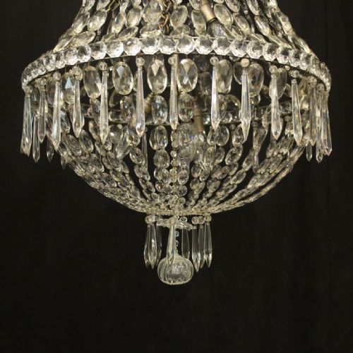 FRENCH TENT WATERFALL ANTIQUE CHANDELIER - ADDITIONAL PHOTO 2