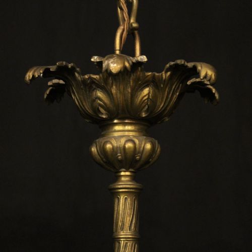 FRENCH GILDED BRONZE 12 LIGHT ANTIQUE CHANDELIER - ADDITIONAL PHOTO 8