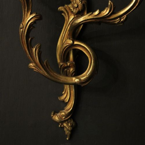 FRENCH PAIR OF GILDED BRONZE WALL LIGHTS - ADDITIONAL PHOTO 6