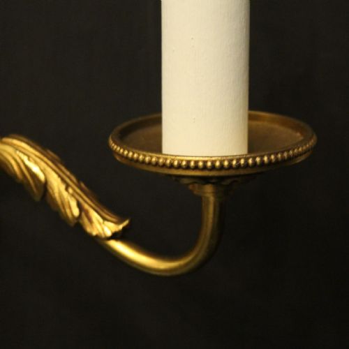 FRENCH PAIR OF GILDED ANTIQUE WALL LIGHTS - ADDITIONAL PHOTO 3