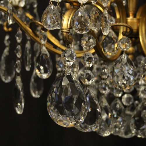ITALIAN 12 LIGHT GILDED BRONZE DOUBLE TIERED CHANDELIER - ADDITIONAL PHOTO 7
