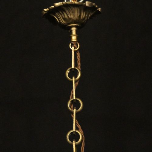 FRENCH GILDED TRIPLE LIGHT BIRDCAGE CHANDELIER - ADDITIONAL PHOTO 9
