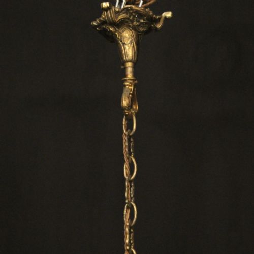 FRENCH 12 LIGHT GILDED BRONZE CRYSTAL ANTIQUE CHANDELIER - ADDITIONAL PHOTO 9