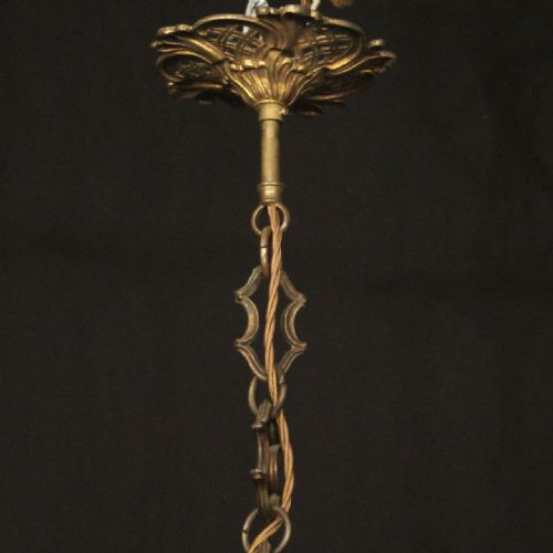 ENGLISH LATE 19TH CENTURY GILDED BRONZE ANTIQUE HALL LANTERN - ADDITIONAL PHOTO 9