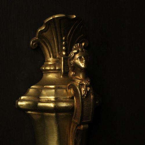 FRENCH PAIR GILDED BRONZE SINGLE WALL LIGHTS - ADDITIONAL PHOTO 1