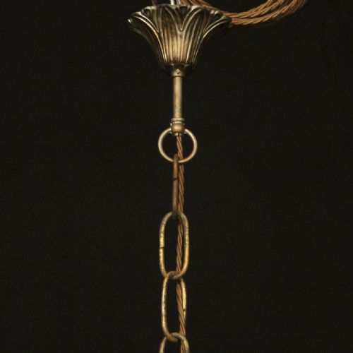 ITALIAN SILVER GILDED FLORENTINE 9 LIGHT CHANDELIER - ADDITIONAL PHOTO 9