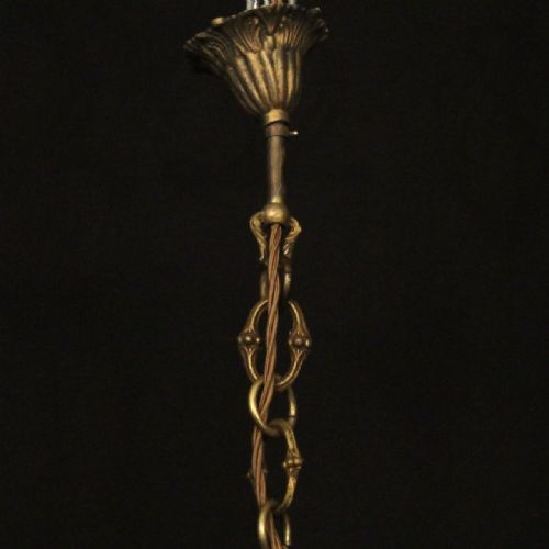 FRENCH GILDED BRONZE ANTIQUE HALL LANTERN - ADDITIONAL PHOTO 9