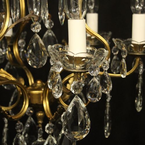 FRENCH GILDED BIRDCAGE 7 LIGHT ANTIQUE CHANDELIER - ADDITIONAL PHOTO 1