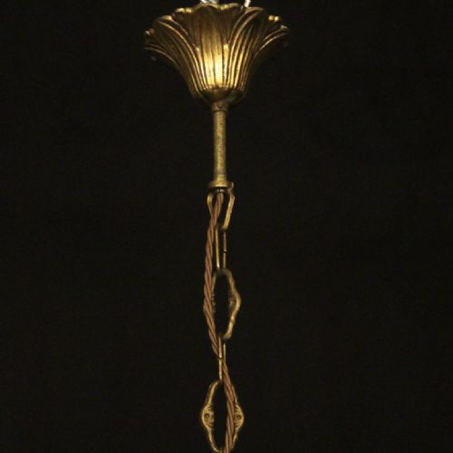 FRENCH GILDED BIRDCAGE 7 LIGHT ANTIQUE CHANDELIER - ADDITIONAL PHOTO 9