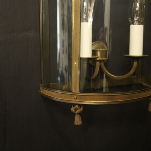 FRENCH PAIR OF GILDED CONVEX HALF LANTERNS - ADDITIONAL PHOTO 5