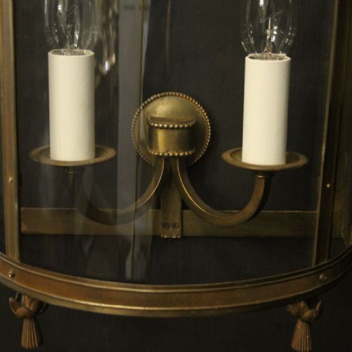 FRENCH PAIR OF GILDED CONVEX HALF LANTERNS - ADDITIONAL PHOTO 6