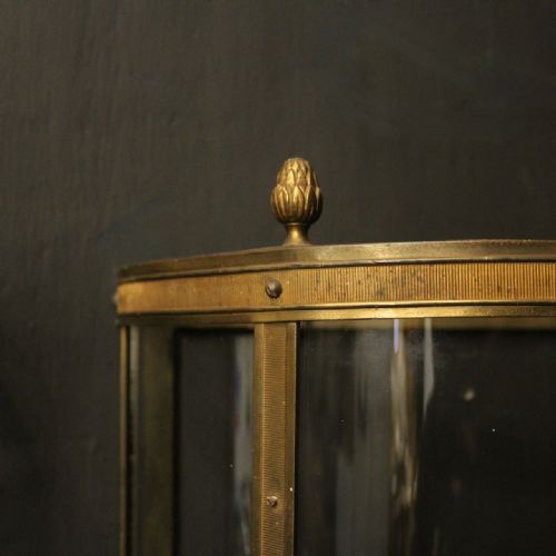 FRENCH PAIR OF GILDED CONVEX HALF LANTERNS - ADDITIONAL PHOTO 7