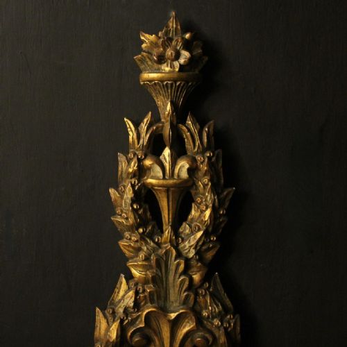 FRENCH PAIR OF GILTWOOD ANTIQUE WALL LIGHTS - ADDITIONAL PHOTO 1