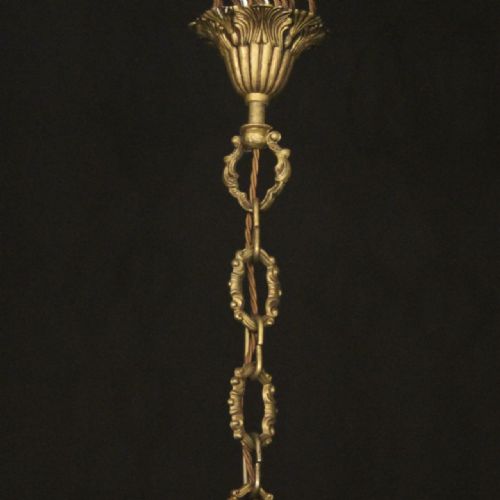 FRENCH GILDED BRONZE 8 LIGHT ANTIQUE CHANDELIER - ADDITIONAL PHOTO 9