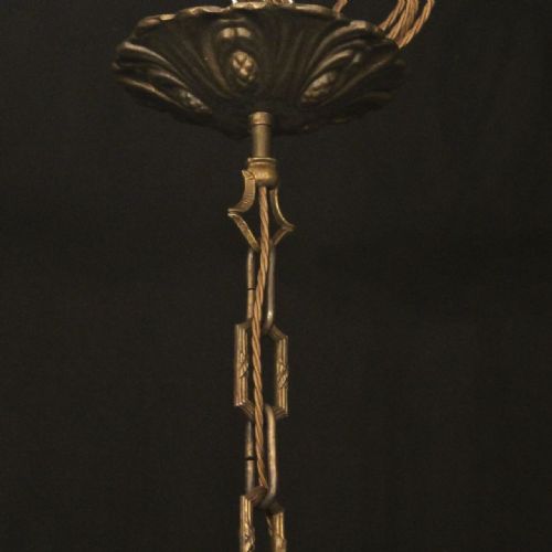 FRENCH 19TH CENTURY TRIPLE LIGHT BAG ANTIQUE CHANDELIER - ADDITIONAL PHOTO 9
