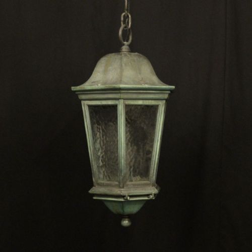 ENGLISH BRONZE SINGLE LIGHT ANTIQUE LANTERN