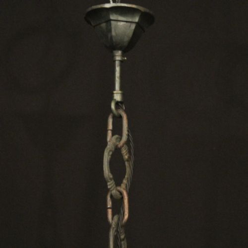 ENGLISH BRONZE SINGLE LIGHT ANTIQUE LANTERN - ADDITIONAL PHOTO 9