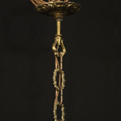 FRENCH GILDED BRASS CRYSTAL 16 LIGHT ANTIQUE CHANDELIER - ADDITIONAL PHOTO 9