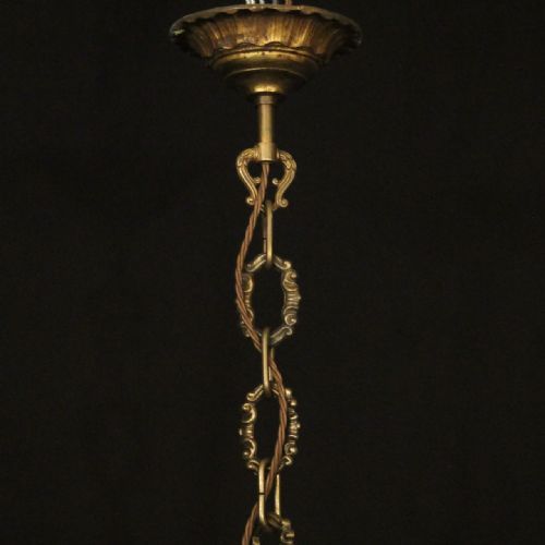 FRENCH GILDED BRONZE CRYSTAL BIRDCAGE ANTIQUE CHANDELIER - ADDITIONAL PHOTO 9