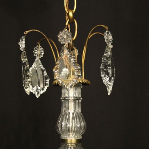 FRENCH GILDED BRASS 6 LIGHT CHANDELIER - ADDITIONAL PHOTO 4