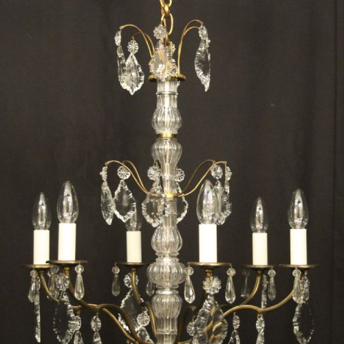 FRENCH GILDED BRASS 6 LIGHT CHANDELIER - ADDITIONAL PHOTO 7