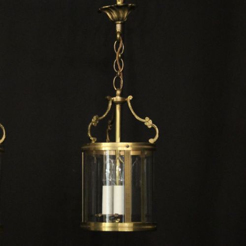 FRENCH SMALL PAIR OF GILDED ANTIQUE LANTERNS - ADDITIONAL PHOTO 1