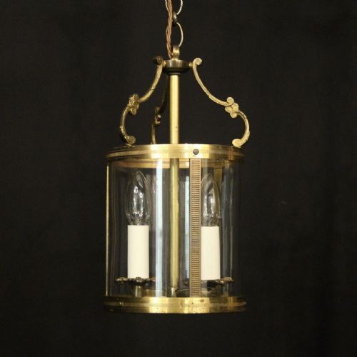 FRENCH SMALL PAIR OF GILDED ANTIQUE LANTERNS - ADDITIONAL PHOTO 2