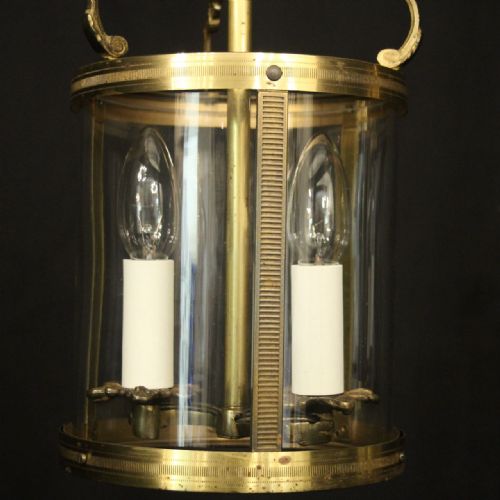 FRENCH SMALL PAIR OF GILDED ANTIQUE LANTERNS - ADDITIONAL PHOTO 7