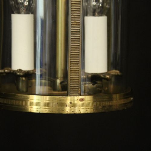 FRENCH SMALL PAIR OF GILDED ANTIQUE LANTERNS - ADDITIONAL PHOTO 8