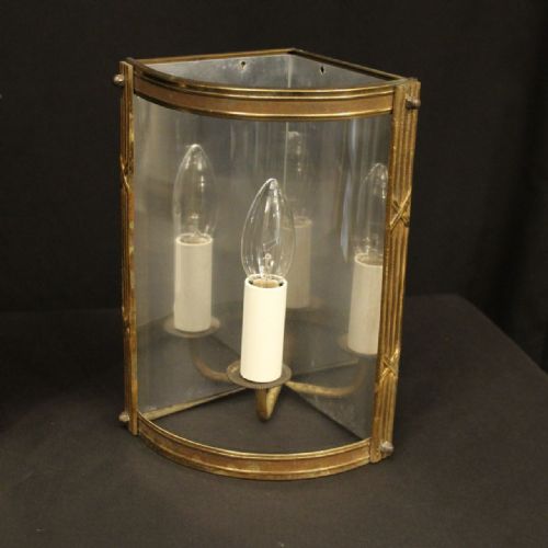 FRENCH MATCHED PAIR OF CORNER ANTIQUE HALF LANTERNS - ADDITIONAL PHOTO 6