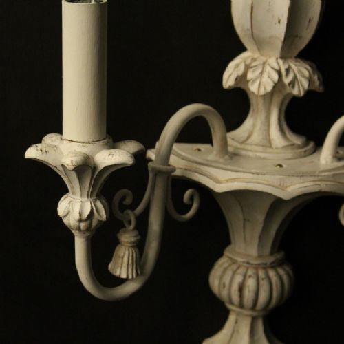 FRENCH POLYCHROME PAIR OF TWIN ARM WALL LIGHTS - ADDITIONAL PHOTO 7