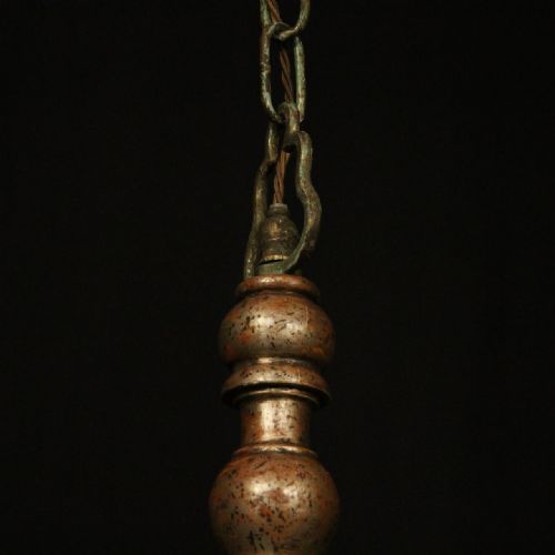 FLORENTINE GILTWOOD 8 LIGHT ANTIQUE CHANDELIER - ADDITIONAL PHOTO 8