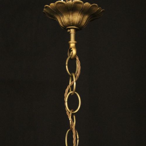 FRENCH GILDED BIRDCAGE 6 LIGHT ANTIQUE CHANDELIER - ADDITIONAL PHOTO 9