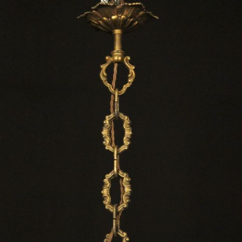 FRENCH GILDED CRYSTAL 8 LIGHT ANTIQUE CHANDELIER - ADDITIONAL PHOTO 9