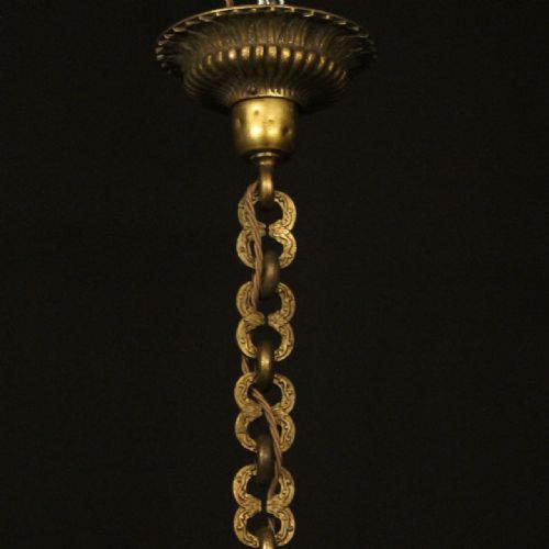 FRENCH GILDED BRONZE MAZARIN 8 LIGHT ANTIQUE CHANDELIER - ADDITIONAL PHOTO 9