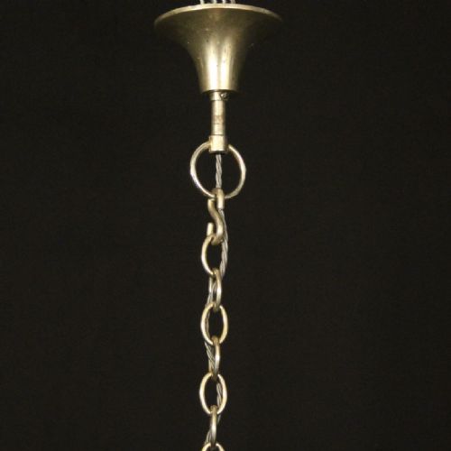 FRENCH SILVER GILDED BRONZE CRYSTAL H VIAN ANTIQUE CHANDELIER - ADDITIONAL PHOTO 10
