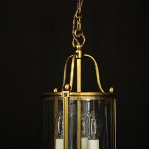 FRENCH GILDED TRIPLE LIGHT ANTIQUE LANTERN - ADDITIONAL PHOTO 8