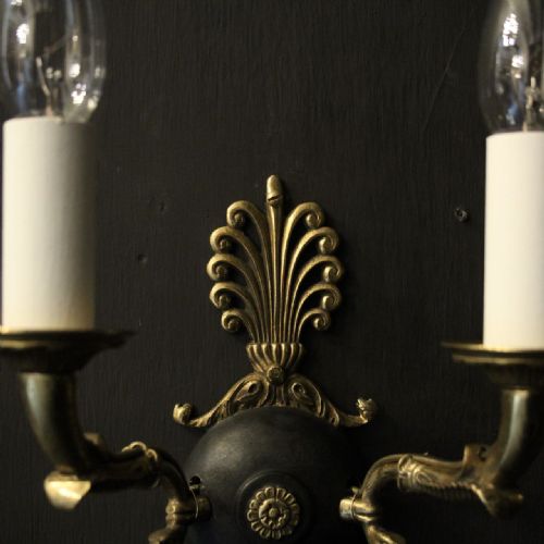 FRENCH PAIR OF EMPIRE ANTIQUE WALL LIGHTS - ADDITIONAL PHOTO 4