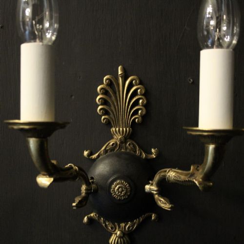 FRENCH PAIR OF EMPIRE ANTIQUE WALL LIGHTS - ADDITIONAL PHOTO 5