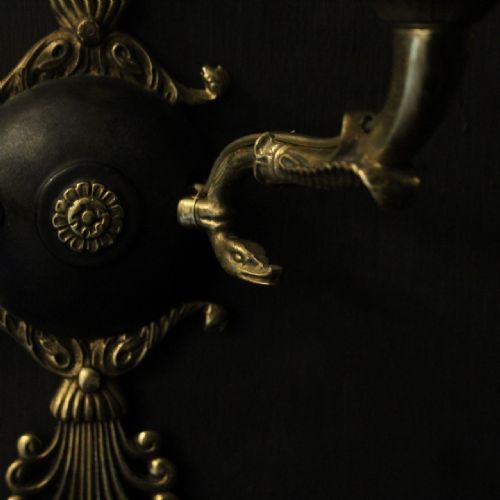 FRENCH PAIR OF EMPIRE ANTIQUE WALL LIGHTS - ADDITIONAL PHOTO 7