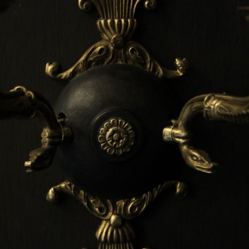 FRENCH PAIR OF EMPIRE ANTIQUE WALL LIGHTS - ADDITIONAL PHOTO 8