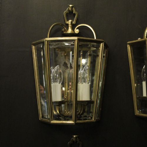 FRENCH SET OF 4 GILDED HALF WALL LANTERNS - ADDITIONAL PHOTO 2